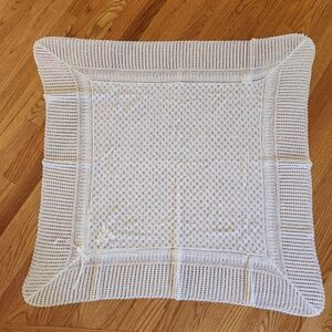 Light-weight white baby blanket